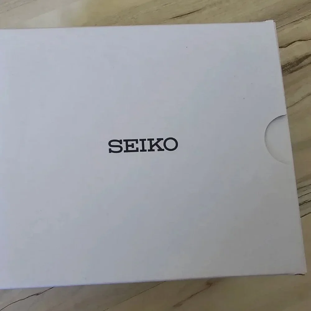Seiko Spirit Black Dial Leather Band Chronograph Men's Watch